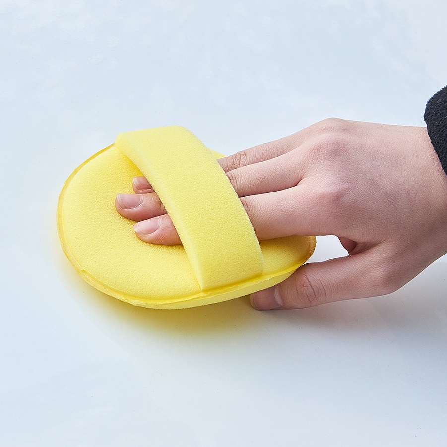 5pcs  ڵ Ź   ν   е    ǰ  е ´   ڵ    ڵ /5pcs Yellow Car Washer Sponge Polishing Waxing Buffing Pads Polish